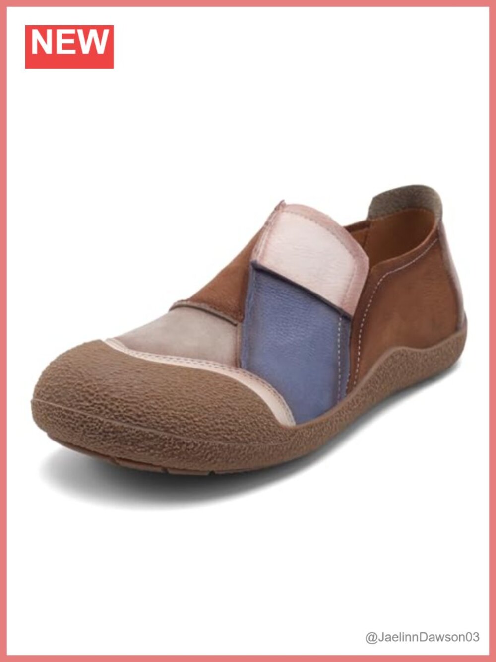 Women's Leather Loafers Mary Jane Comfort Flats Round Toe Retro Slip-on Walking